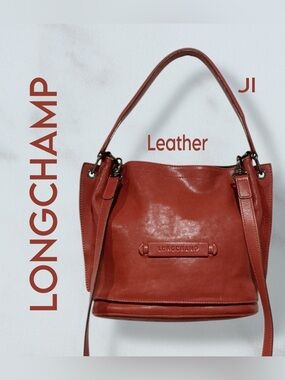 LONGCHAMP 3D Terracotta Leather Shoulder Bag Hand Bag